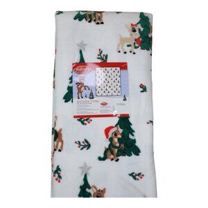 Rudolph Red-Nosed Reindeer Oversized Plush Throw Blanket 60" x 70" Christmas